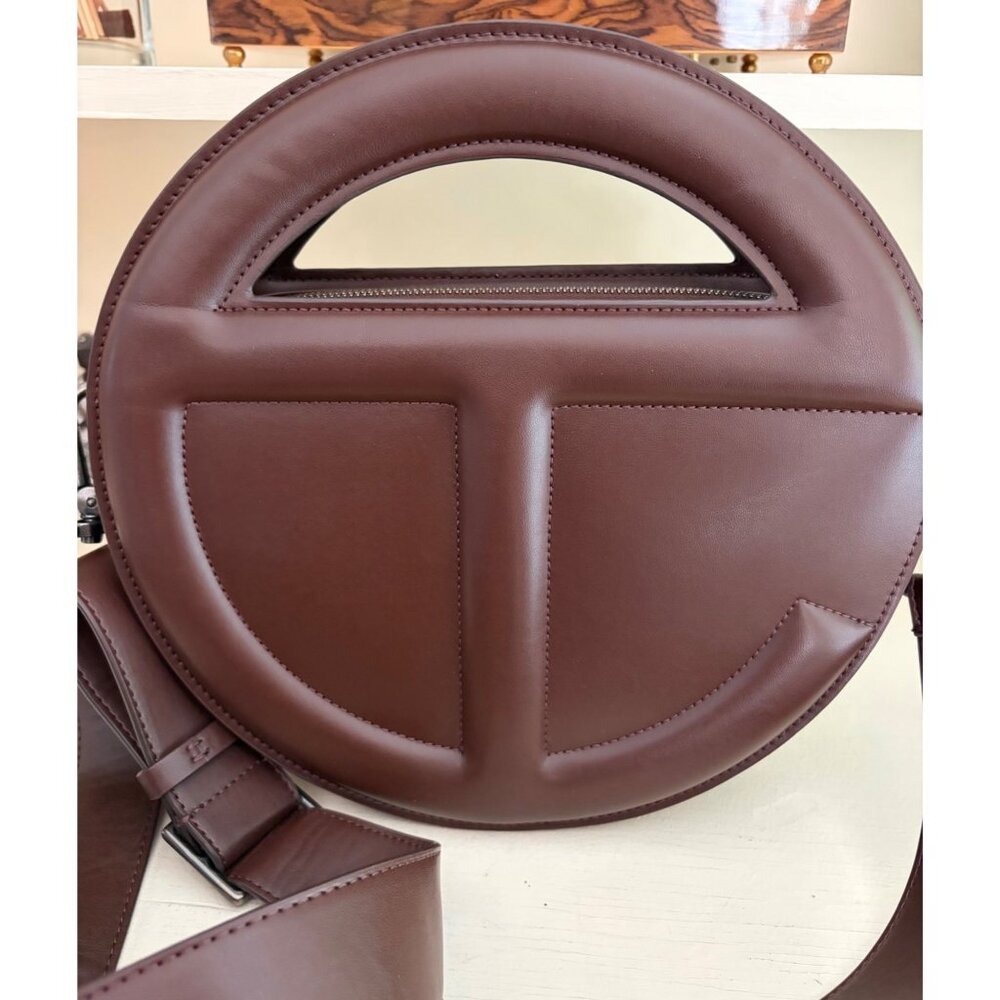 Telfar Chocolate Vegan Leather Large Round Circle Bag (Highly Desired Bag)